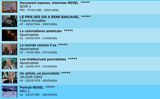 Page 2 des archives INA sur Revel